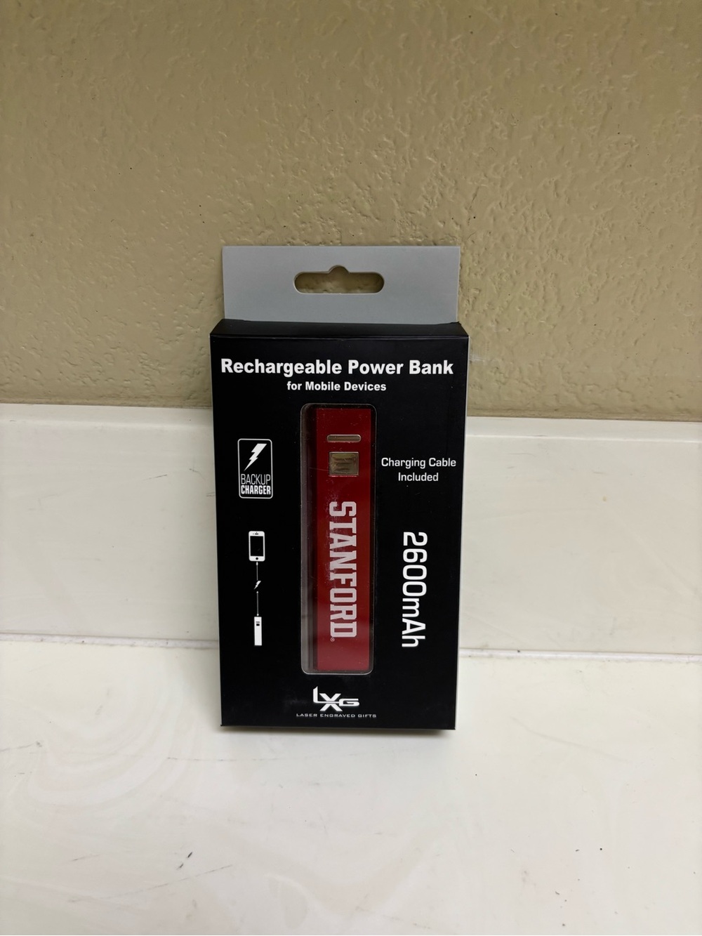 Stanford Red Rechargeable Power Bank 2600mAh